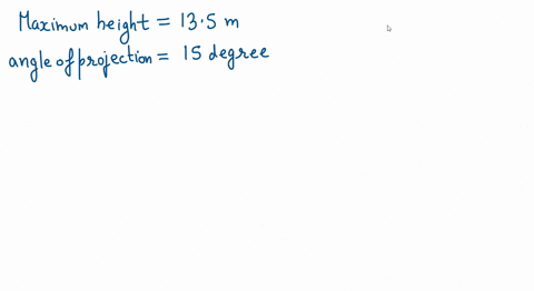the-highest-barrier-that-a-projectile-can-clear-is-135-mathrmm-when-the-projectile-is-launched-at-an
