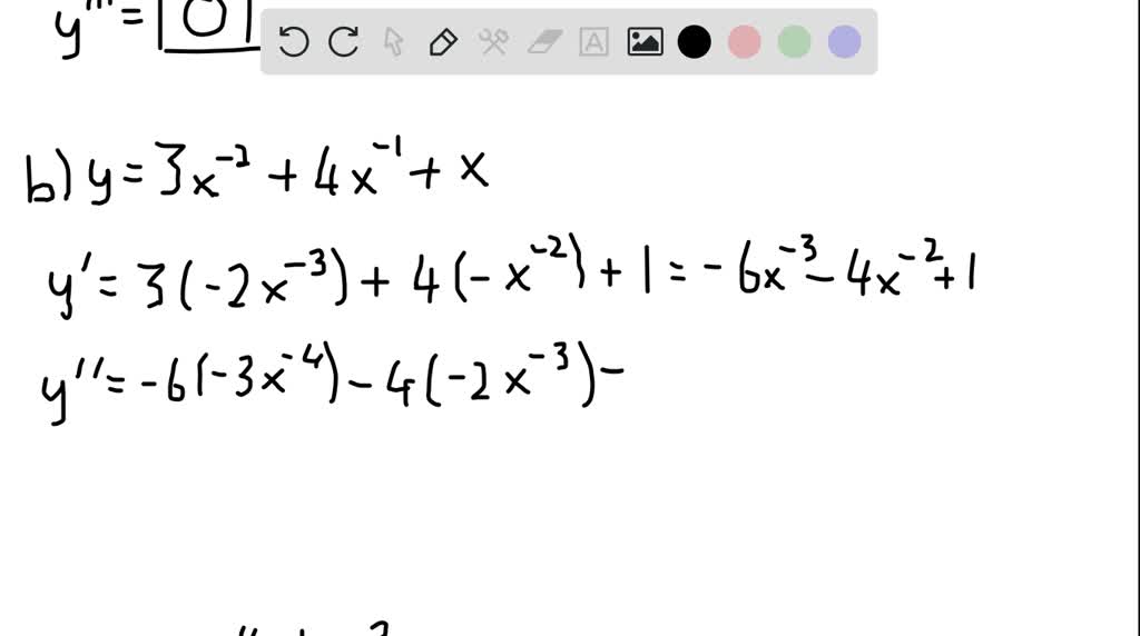 SOLVED:Find y^{\prime \prime \prime}. (a) y=5 x^{…