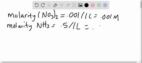 a-solution-is-prepared-in-which-000100-mol-of-mathrmnileftmathrmno_3right_2-and-0500-mol-of-mathrmnh
