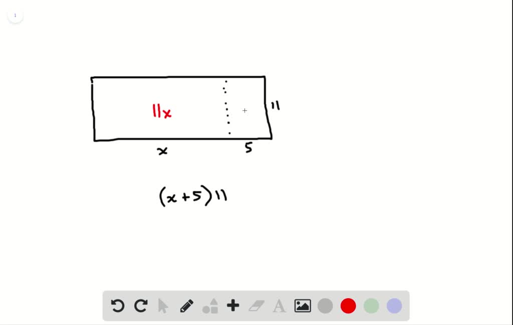 SOLVED Use the area model to find two expressions for the area of the
