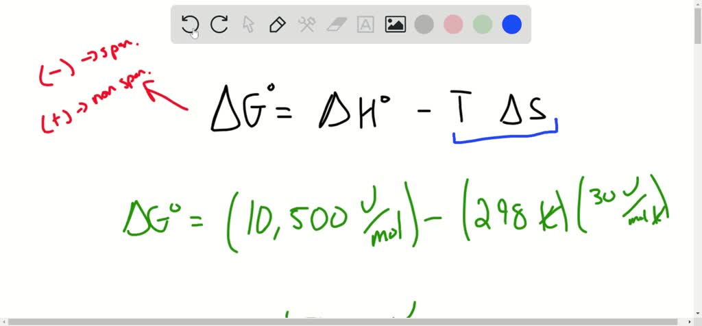 delta h and delta s for o2 webook