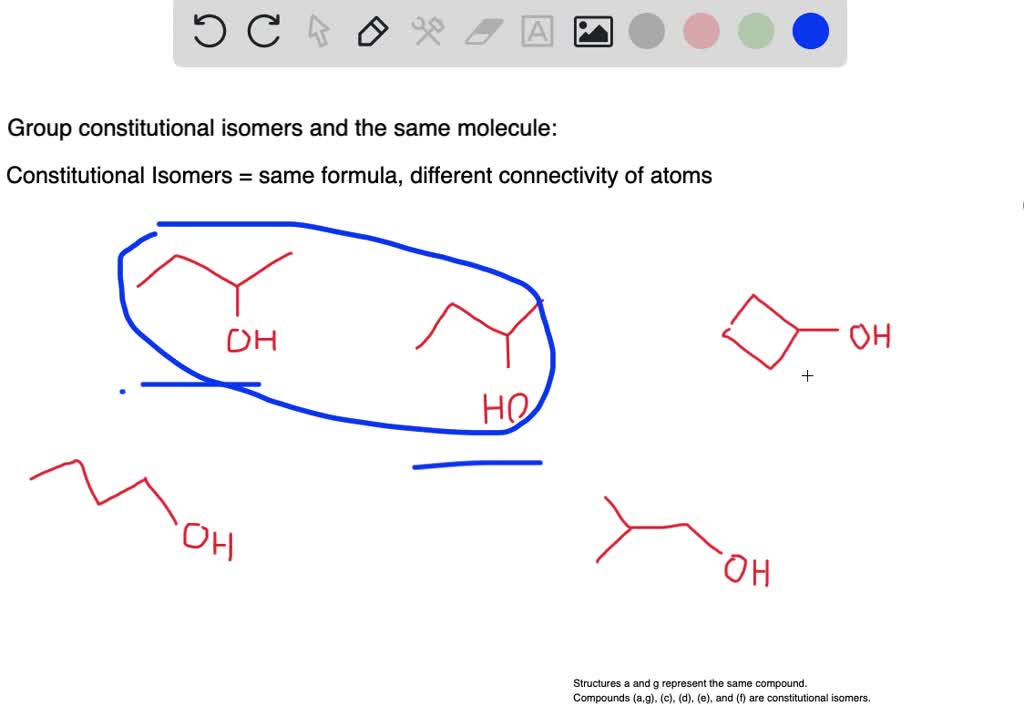 SOLVED:Each member of the following set of compounds is an alcohol ...