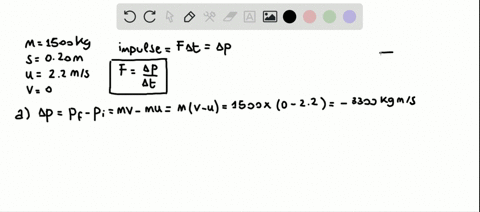 a-what-force-is-required-to-stop-a-1500-mathrmkg-car-in-a-distance-of-020-mathrmm-if-it-is-initially