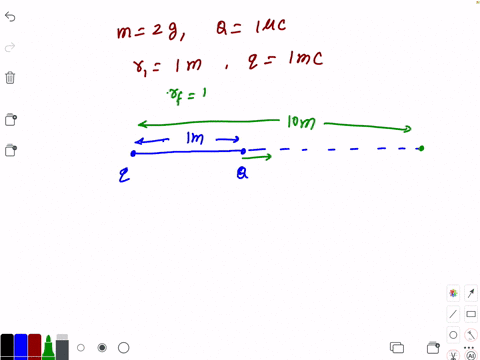 a-particle-of-mass-2-mathrmg-and-charge-1-mu-mathrmc-is-held-at-rest-on-a-frictionless-horizuntal-su