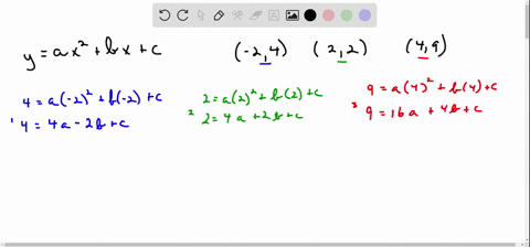 find-an-equation-of-the-parabola-ya-x2b-xc-that-passes-through-the-points-2422-and-49