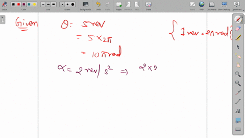 find-the-angular-velocity-of-a-body-rotating-with-an-acceleration-of-2-mathrmrev-mathrms2-as-it-comp