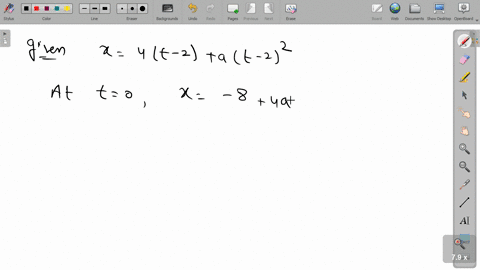 a-particle-moves-along-x-axis-as-x4t-2at-22-which-of-the-following-is-true-a-the-initial-velocity--2