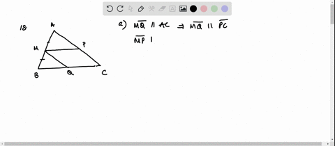given-triangle-mathrmabc-mathrmm-is-the-midpoint-of-overlinemathrmab-segments-are-drawn-from-m-paral