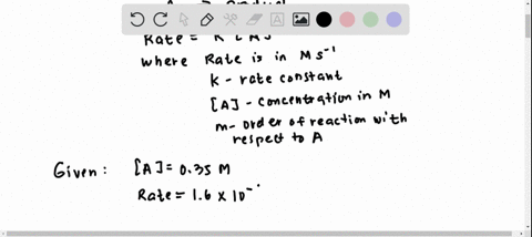 ⏩SOLVED:Consider the reaction A B The rate of the reaction is 1.6 ...