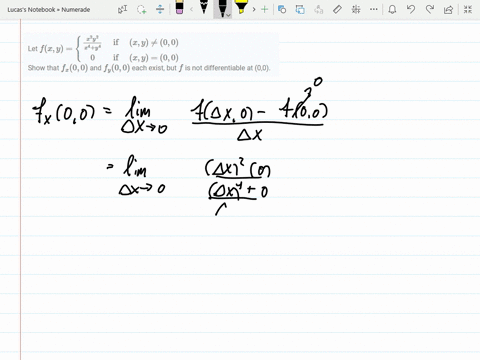 let-fx-yleftbeginarraycclfracx2-y2x4y4-text-if-x-y-neq00-0-text-if-x-y00endarrayright-show-that-f_x0