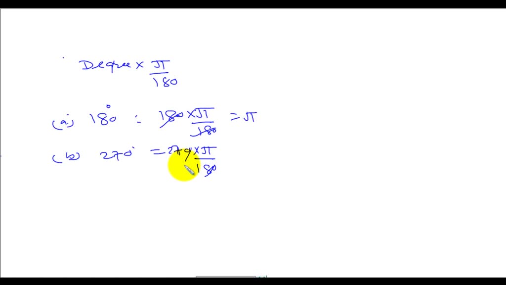 SOLVEDConvert the given radians measure to degre…