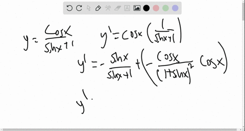 find-dydx-for-the-following-functions-yfraccos-xsin-x1
