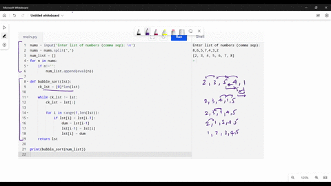 SOLVED:(Bubble sort) Write a sort function that uses the bubble-sort ...