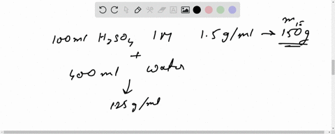 100-mathrmml-of-mathrmh_2-mathrmso_4-solution-having-molarity-1-m-and-density-15-mathrmg-mathrmml-is