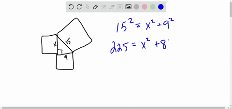 SOLVED:Find the areas of the three squares and the length of the ...