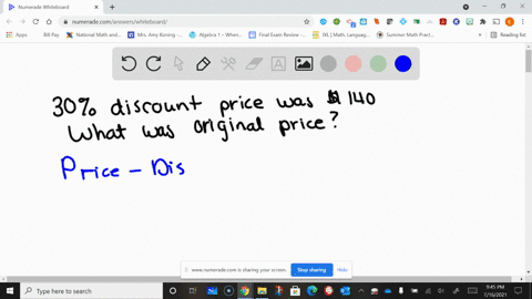 the-sale-price-of-an-mp3-player-after-a-30-discount-was-140-what-was-the-original-price