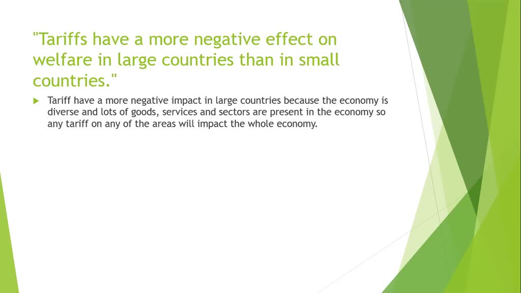 Use Your Knowledge About Trade Policy To Evaluate Each Of The Following ...