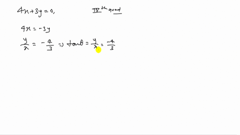SOLVED: The terminal side of θlies on the given line in the specified ...