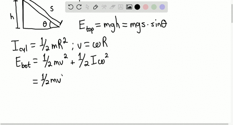 using-the-conservation-of-mechanical-energy-calculate-the-final-speed-and-the-acceleration-of-a-cy-2