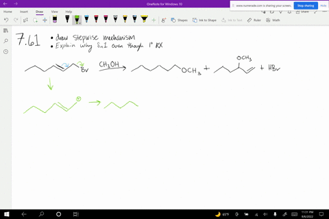 draw-a-stepwise-mechanism-for-the-following-reaction-that-illustrates-how-two-substitution-products-