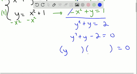 solve-each-system-beginarrayl-x2y21-yx21-endarray