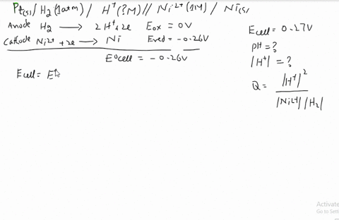 the-following-cell-has-a-potential-of-027-mathrmv-at-25circ-mathrmc-operatornameptsleftmathrmh_21-ma
