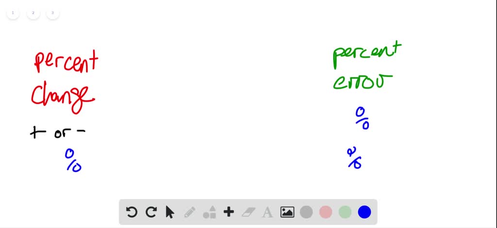 How are percent change and percent error similar? | Numerade