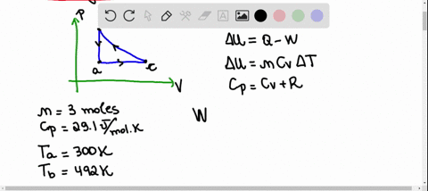 three-moles-of-an-ideal-gas-are-taken-around-cycle-a-c-b-shown-in-fig-mathbfp-1-9-4-2-f-o-r-t-h-i-s-