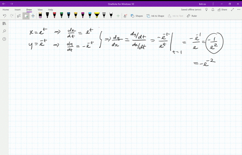 a-find-the-equation-of-the-tangent-line-to-the-curve-xet-quad-ye-t-at-t1-without-eliminating-the-par
