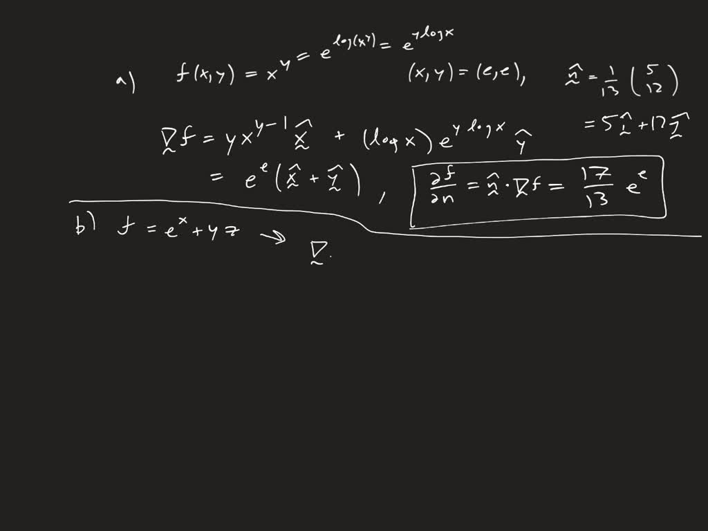 Solved Compute The Directional Derivatives Of The Following Functions