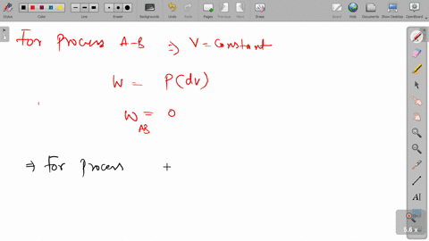 a-cyclic-process-for-one-mole-of-an-ideal-gas-is-shown-in-the-v-cdot-t-diagram-the-work-done-in-a-b-