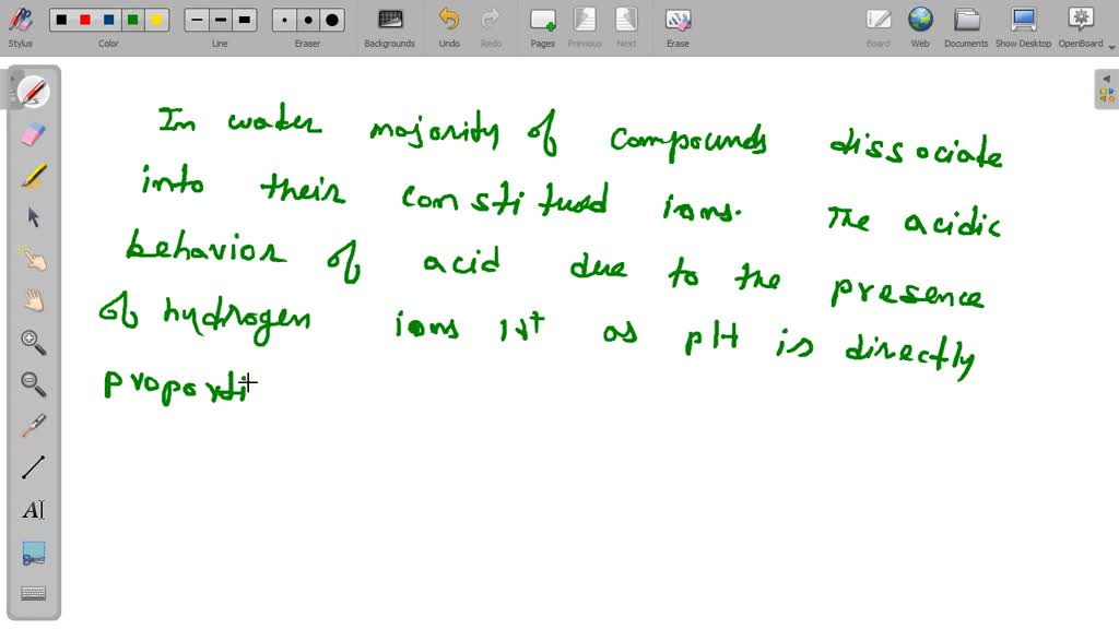 SOLVED 25. Why do acids not show acidic behavior in the absence of