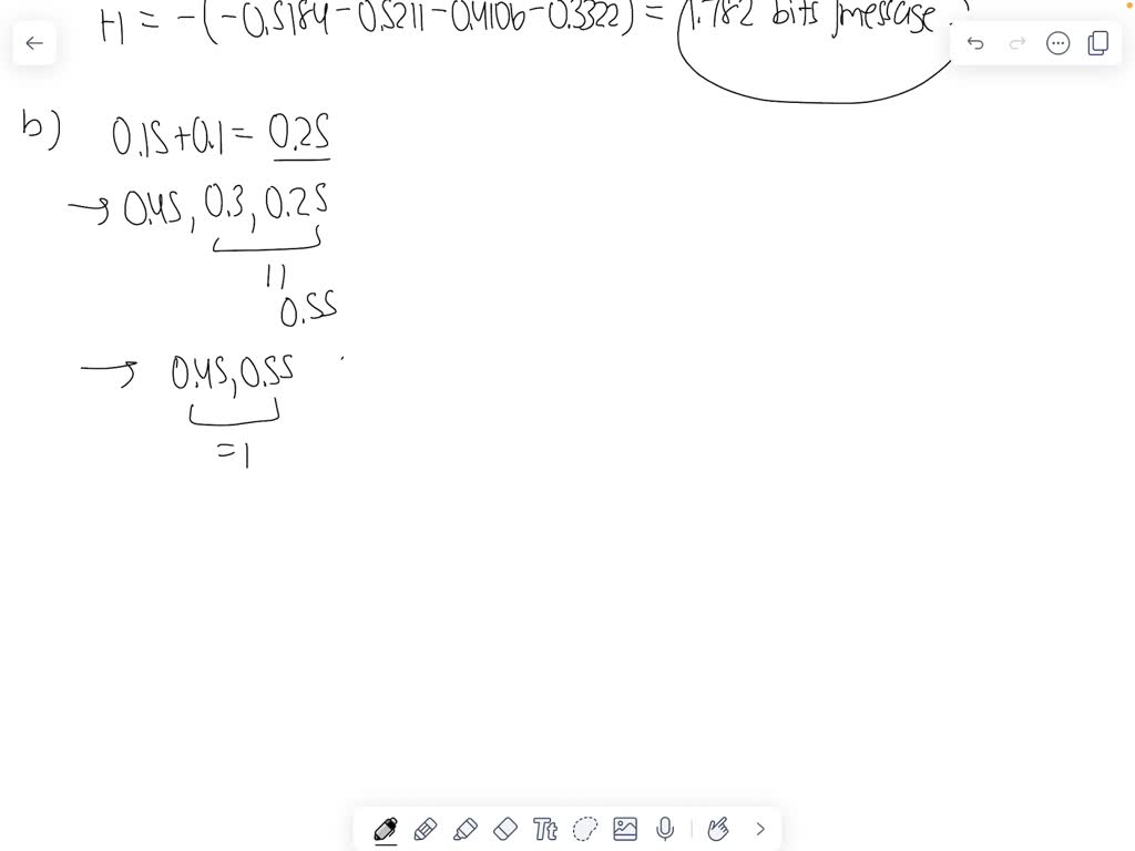 What is the entropy of a source which outputs, every second, one of 5 ...