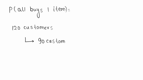 in-a-department-store-there-are-120-customers-90-of-whom-will-buy-at-least-1-item-if-5-customers-are