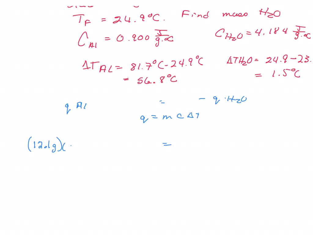 To a sample of water at 23.4^∘ C in a constantpressure calorimeter of ...