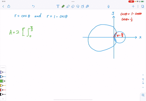 find-the-area-a-of-the-indicated-region-the-region-common-to-the-circle-rcos-theta-and-the-cardioid-