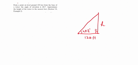 from-a-point-on-level-ground-120-feet-from-the-base-of-a-tower-the-angle-of-elevation-is-483circ-app