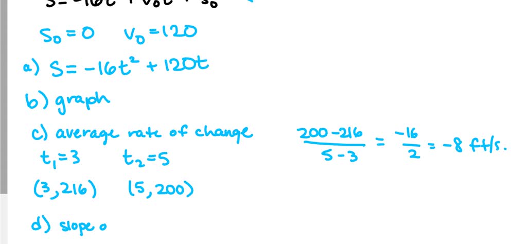 SOLVED PHYSICS In Exercises 115 120 a Use The Position Equation S 