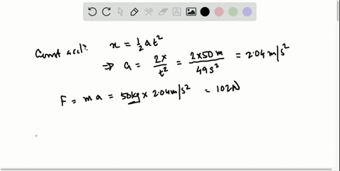 a-50-mathrmkg-sprinter-starting-from-rest-runs-50-mathrmm-in-70-mathrms-at-constant-acceleration-a-w