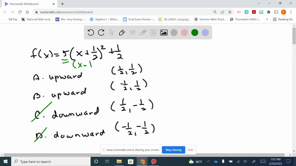 Answered: 22. Concept Check A quadratic function…