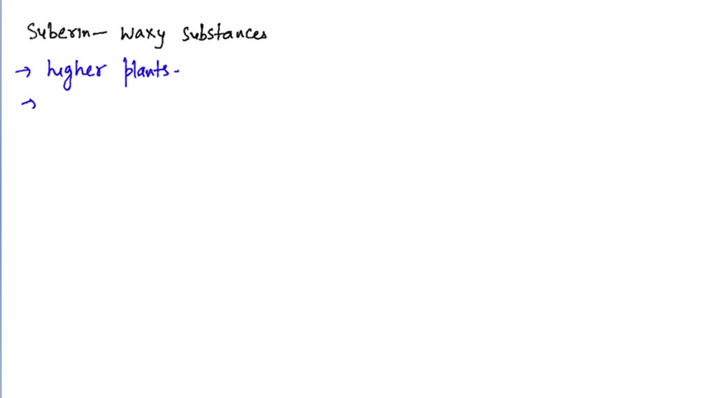 SOLVEDThe waxy substance associated with cell walls of cork cells are