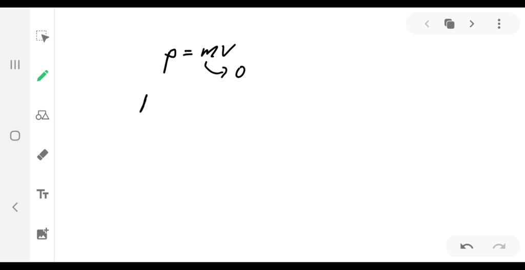The momentum, p, of a particle of matter is given by p=m v . Can you