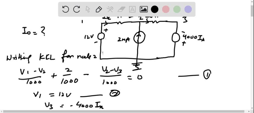 SOLVED:Find Io in the network in Fig. P 3.44 using nodal analysis.