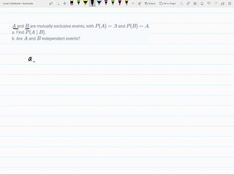 a-and-b-are-mutually-exclusive-events-with-pa3-and-pb4-a-find-pa-mid-b-b-are-a-and-b-independent-eve