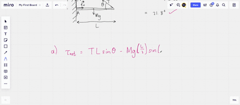 a-100-kg-uniform-bar-of-length-l500-mathrmm-is-attached-to-a-wall-by-a-hinge-at-point-a-and-supporte