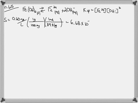 ironii-hydroxide-mathrmfemathrmoh_2-has-a-solubility-in-water-of-60-times-10-1-mathrmmg-mathrml-at-3