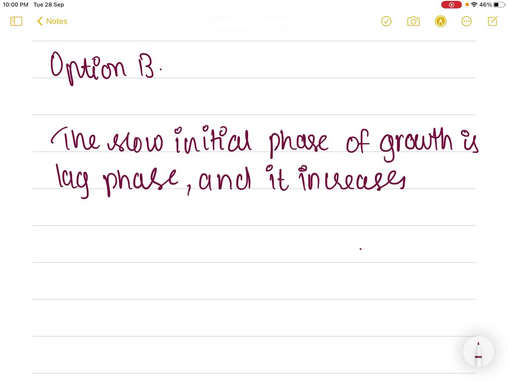 SOLVED:The stage in population growth with the highest rate of cell ...