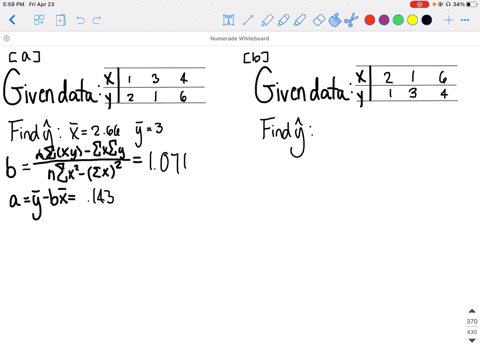 a-suppose-you-are-given-the-following-x-y-data-pairsshow-that-the-least-squares-equation-for-these-d