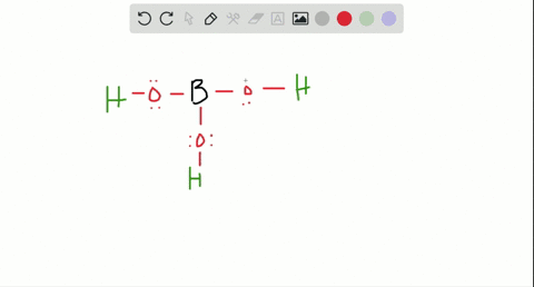 SOLVED:The boron atom in boric acid, B(OH)3, is bonded to three - OH ...