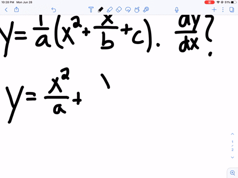 find-d-y-d-x-yfrac1aleftx2frac1b-xcright-quada-b-c-text-constant